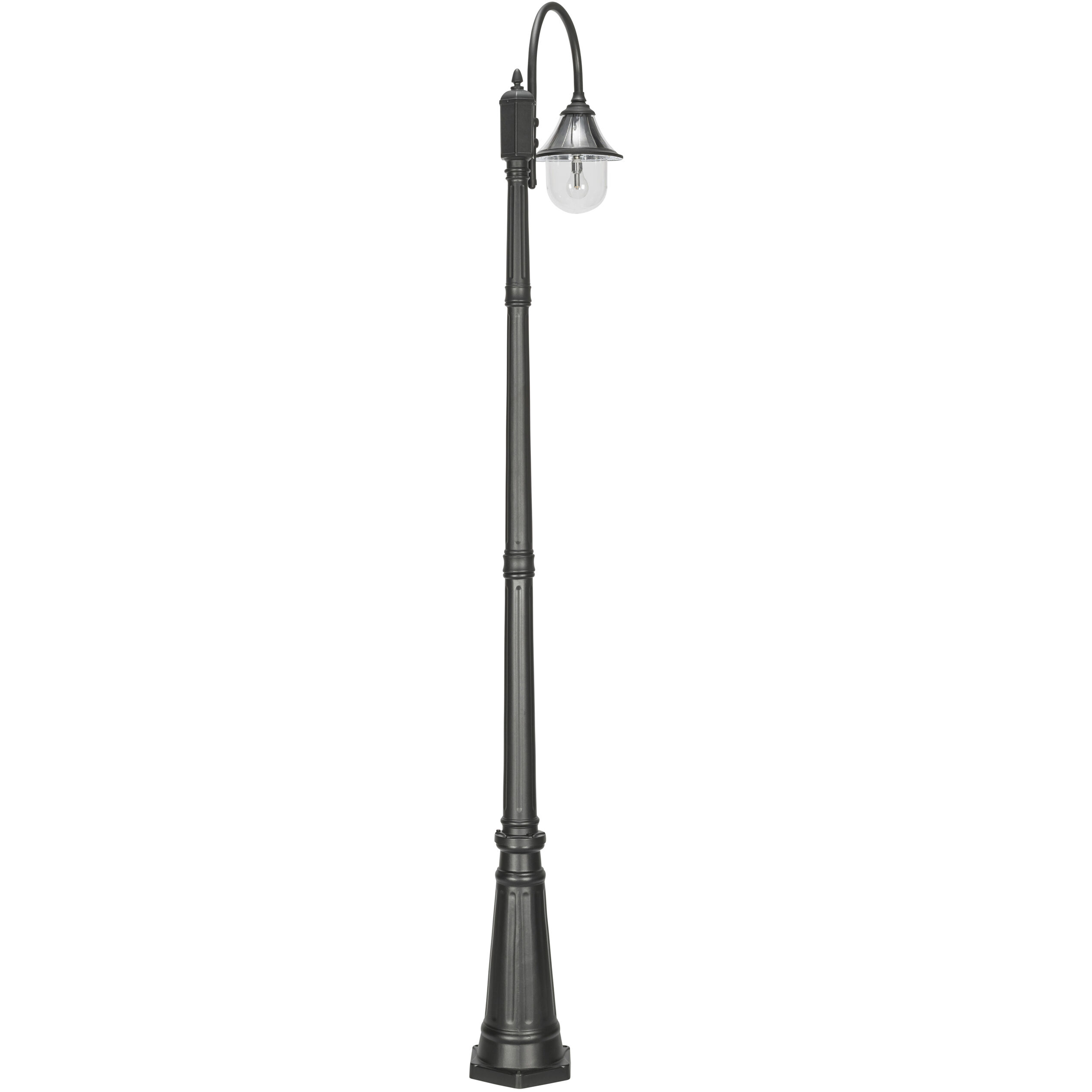 Orion 1 Light 94.63 inch Black Post Light, Solar